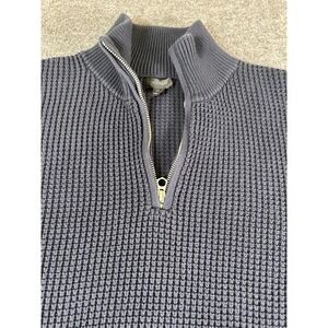 j crew 1/4 zip sweater navy xl quilted